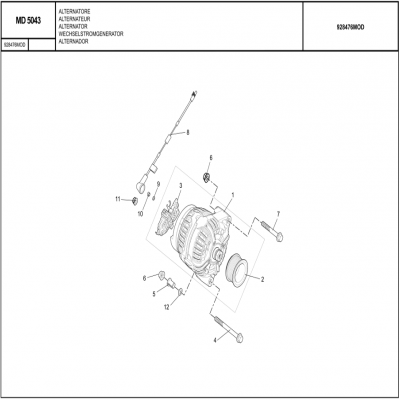 MANITOU MHT-X 790曼尼通礦用叉車 約翰迪爾4045HMC85發(fā)動機(jī)-交流發(fā)電機(jī)